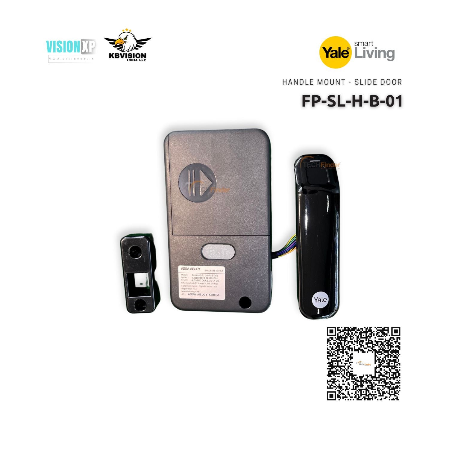 Yale FP-SL-H-B-01 Fingerprint Wardrobe Handle Lock for Sliding Door Yale FP-SL-H-B-01 Fingerprint Wardrobe Handle Lock for Sliding Door